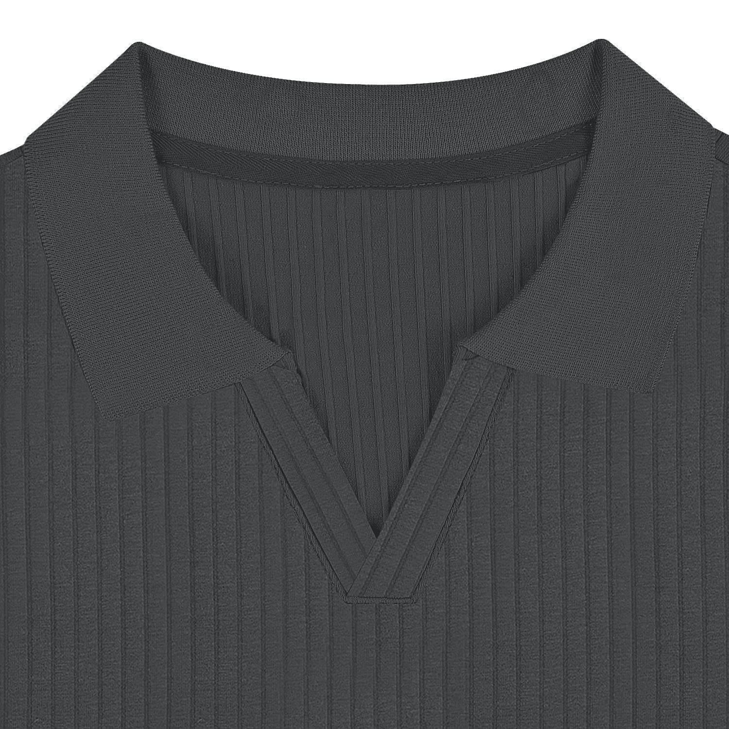 Sebastian Valeur | Ribbed Knit Polo Shirt For Men