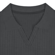 Sebastian Valeur | Ribbed Knit Polo Shirt For Men