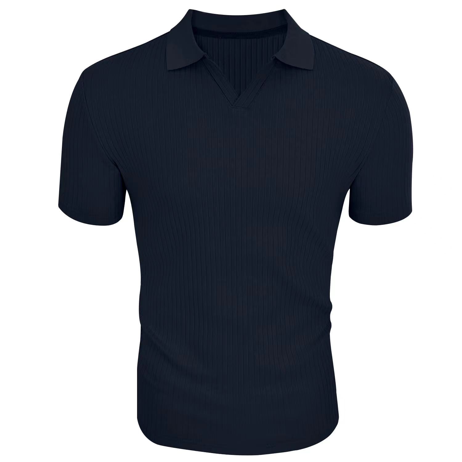 Sebastian Valeur | Ribbed Knit Polo Shirt For Men