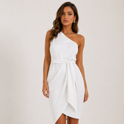Selene Dupont | One-Shoulder Midi Dress