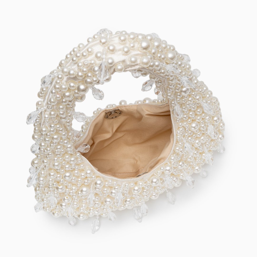 Seraphin Penrose | White Pearl Handbag For Women