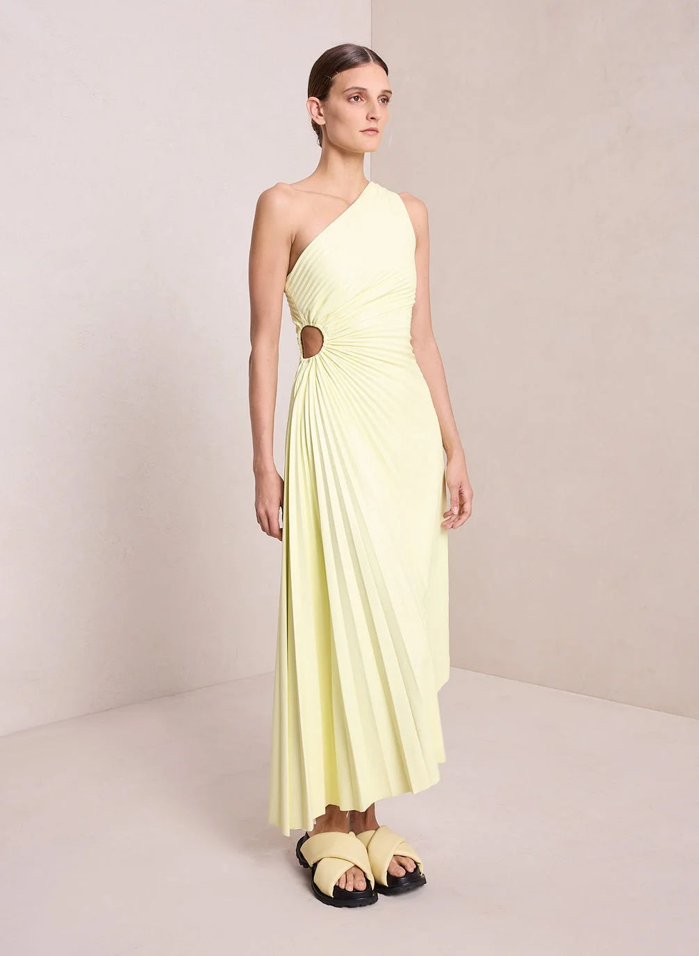 Seraphina | Pleated One-Shoulder Maxi Dress
