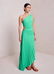 Seraphina | Pleated One-Shoulder Maxi Dress