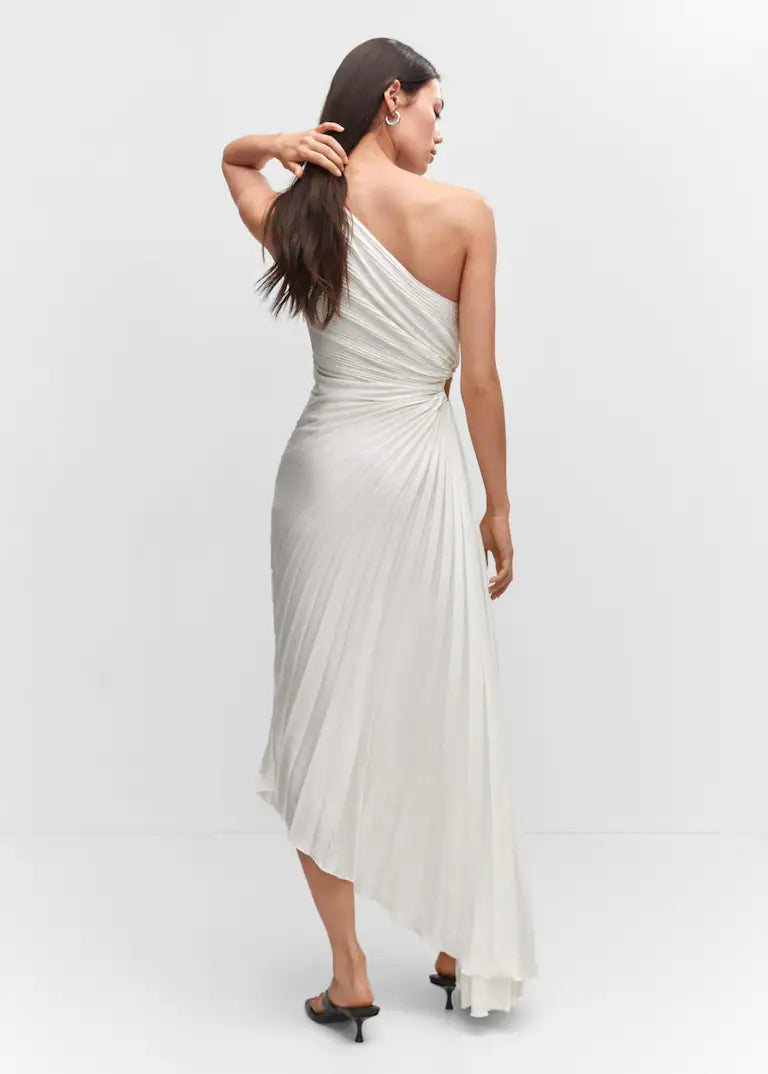 Seraphina | Pleated One-Shoulder Maxi Dress