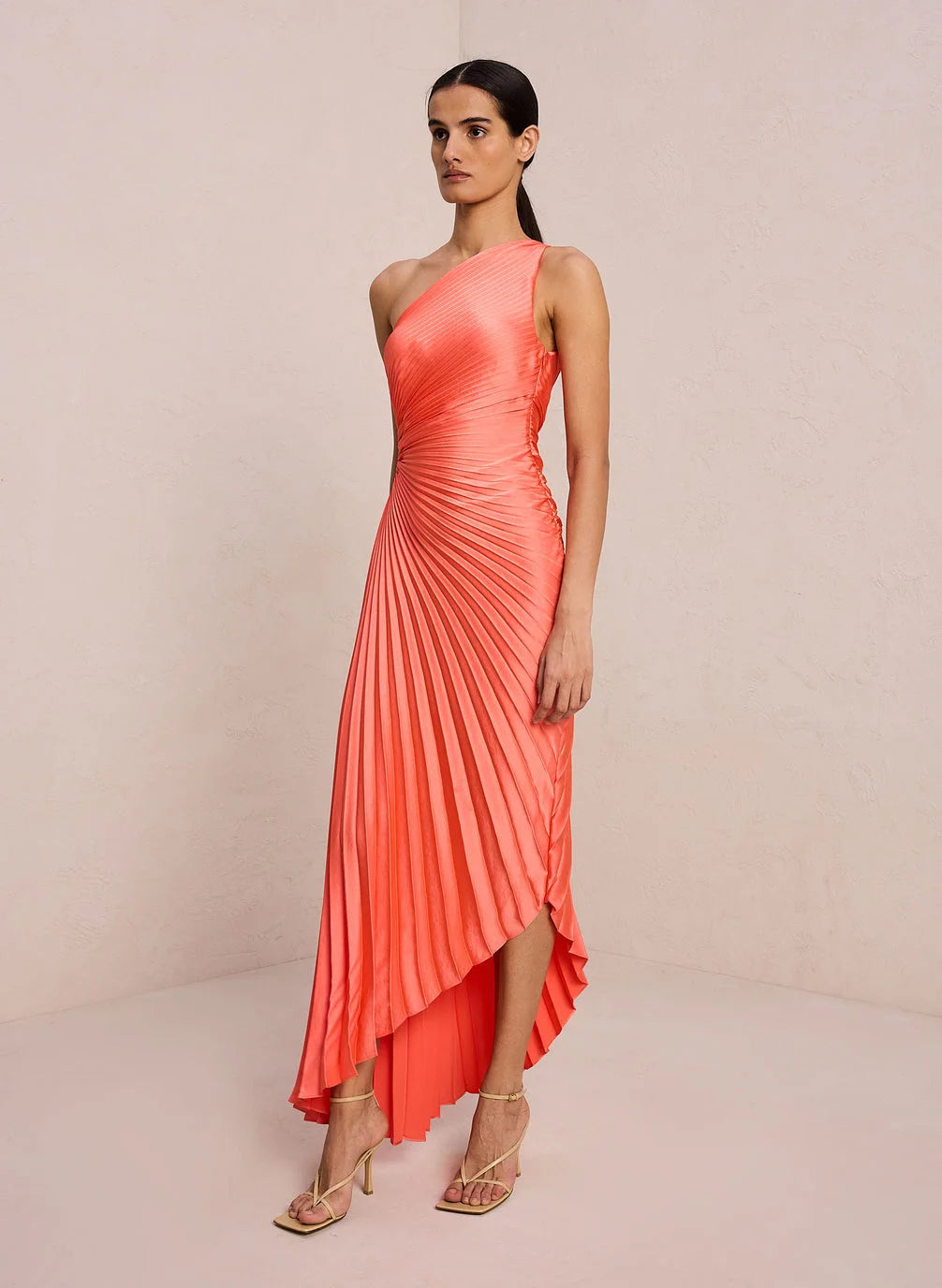 Seraphina | Pleated One-Shoulder Maxi Dress