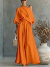 Seraphina Valeur | One Shoulder Wide Leg Jumpsuit For Women