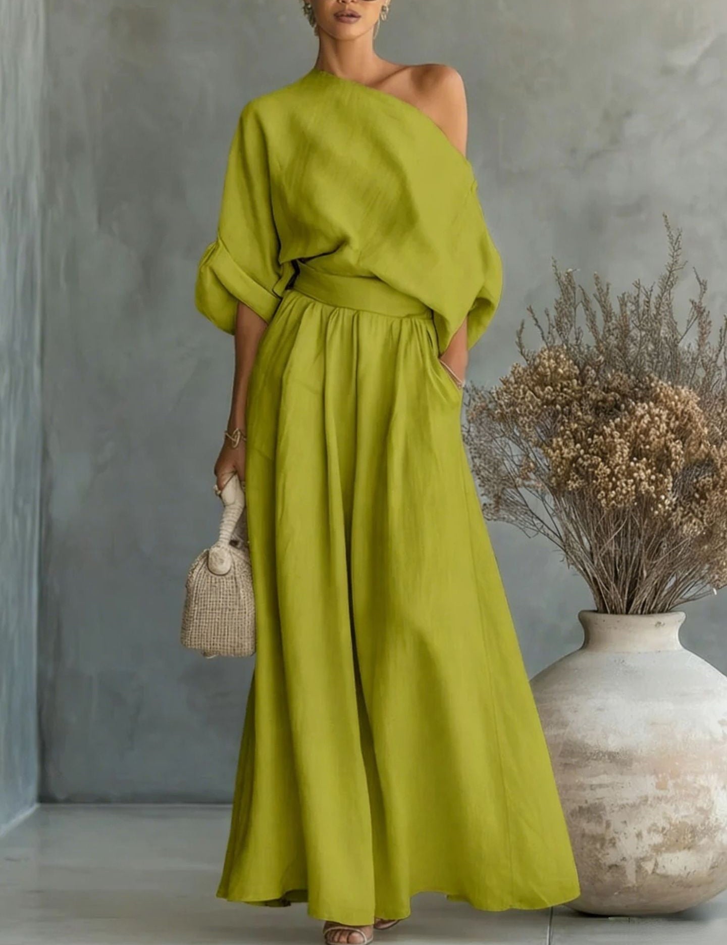 Seraphina Valeur | One Shoulder Wide Leg Jumpsuit For Women