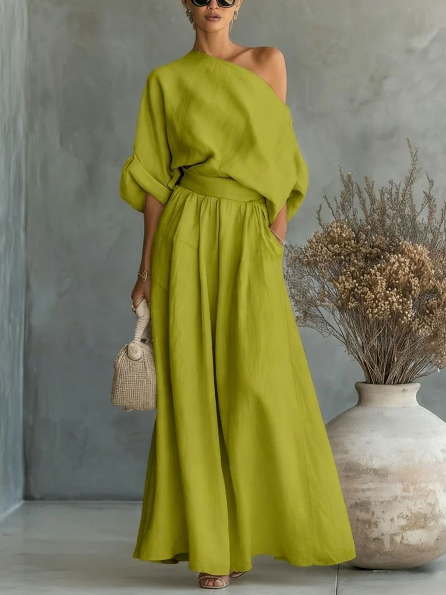 Seraphina Valeur | One Shoulder Wide Leg Jumpsuit For Women