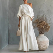 Seraphina Valeur | One Shoulder Wide Leg Jumpsuit For Women