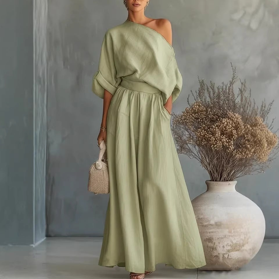 Seraphina Valeur | One Shoulder Wide Leg Jumpsuit For Women