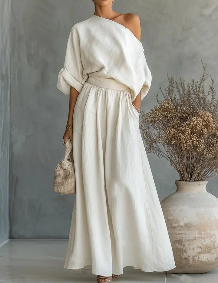 Seraphina Valeur | One Shoulder Wide Leg Jumpsuit For Women