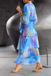 Seraphina Wilde | Blue Layered Maxi Dress