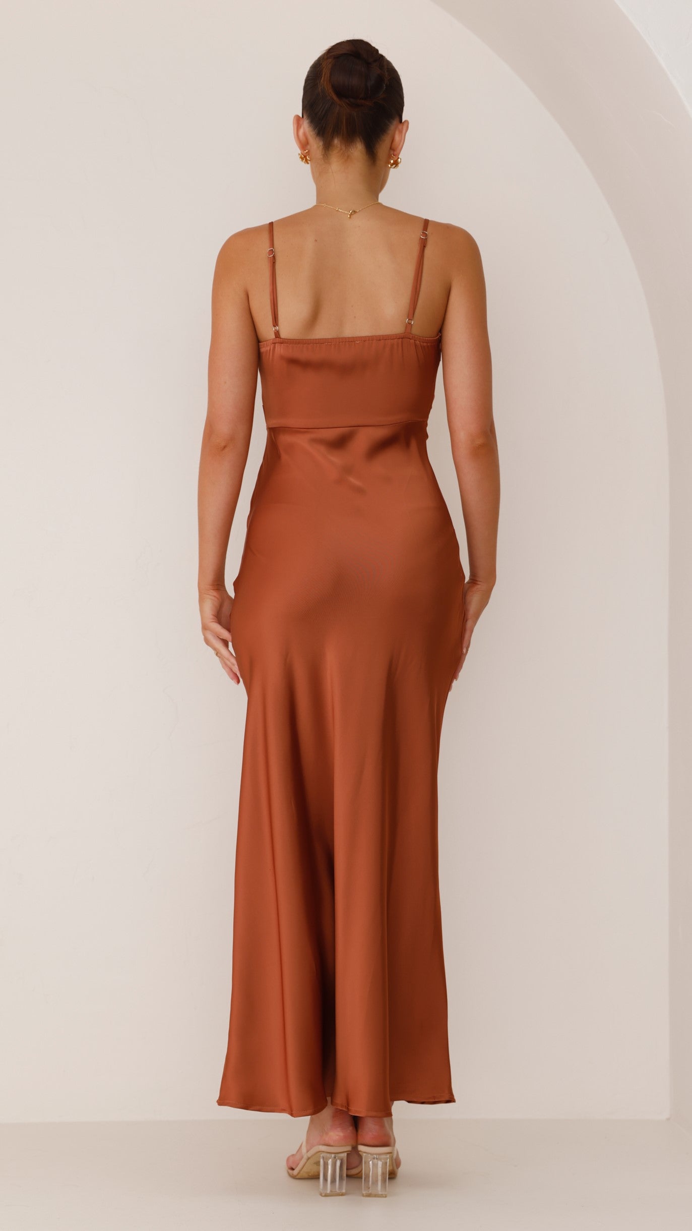 Serenne Duvalle | Satin Maxi Dress with High Slit