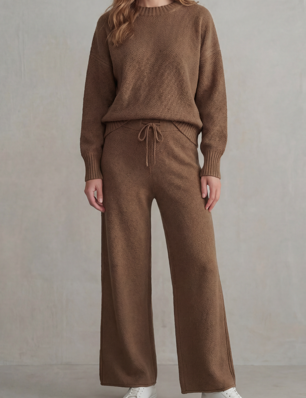Lydia Pemberton | Textured Knit Loungewear Set – Blush Comfort