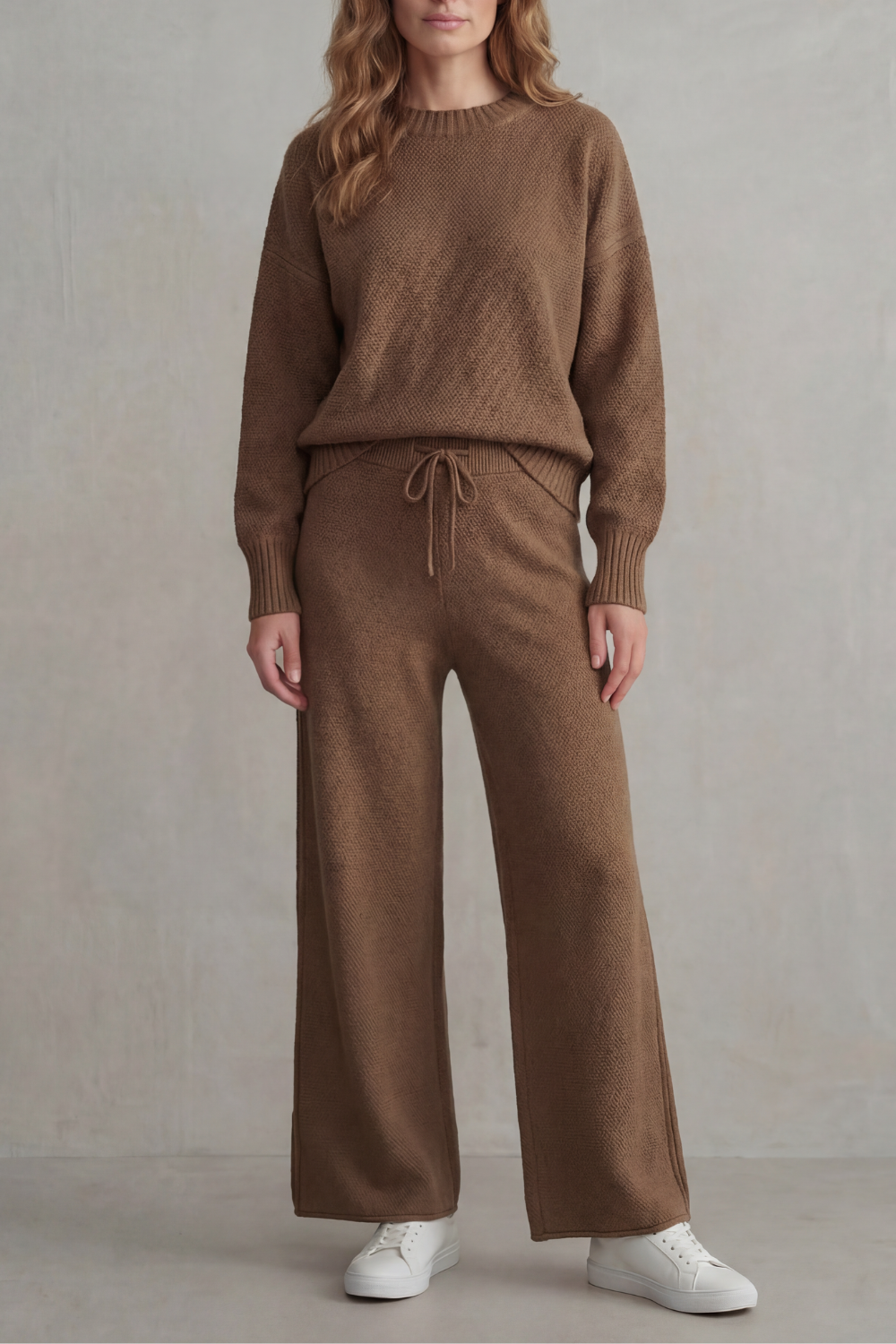 Lydia Pemberton | Textured Knit Loungewear Set – Blush Comfort