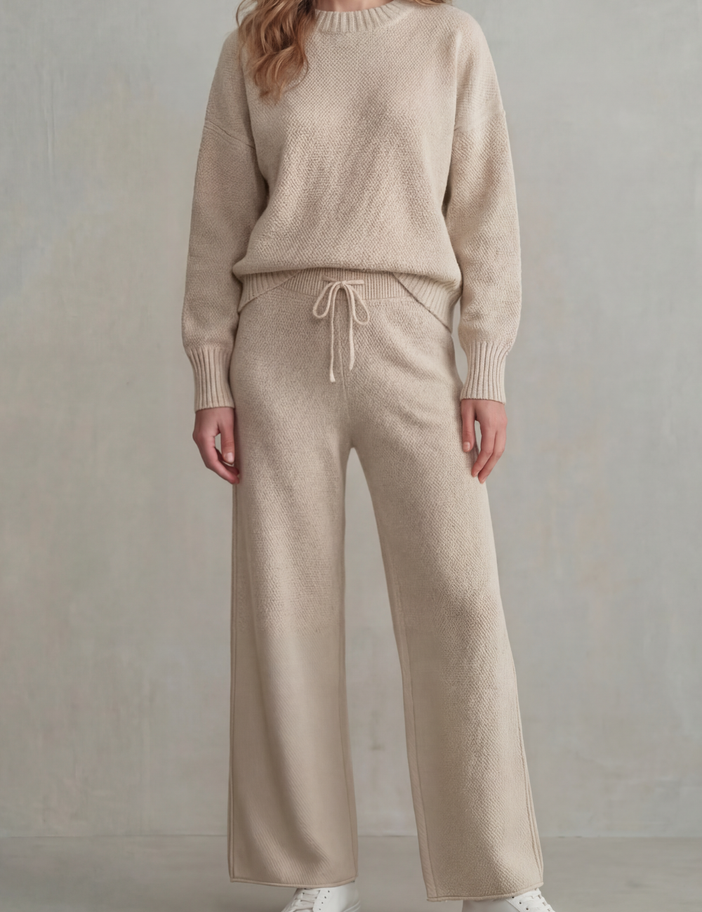 Lydia Pemberton | Textured Knit Loungewear Set – Blush Comfort
