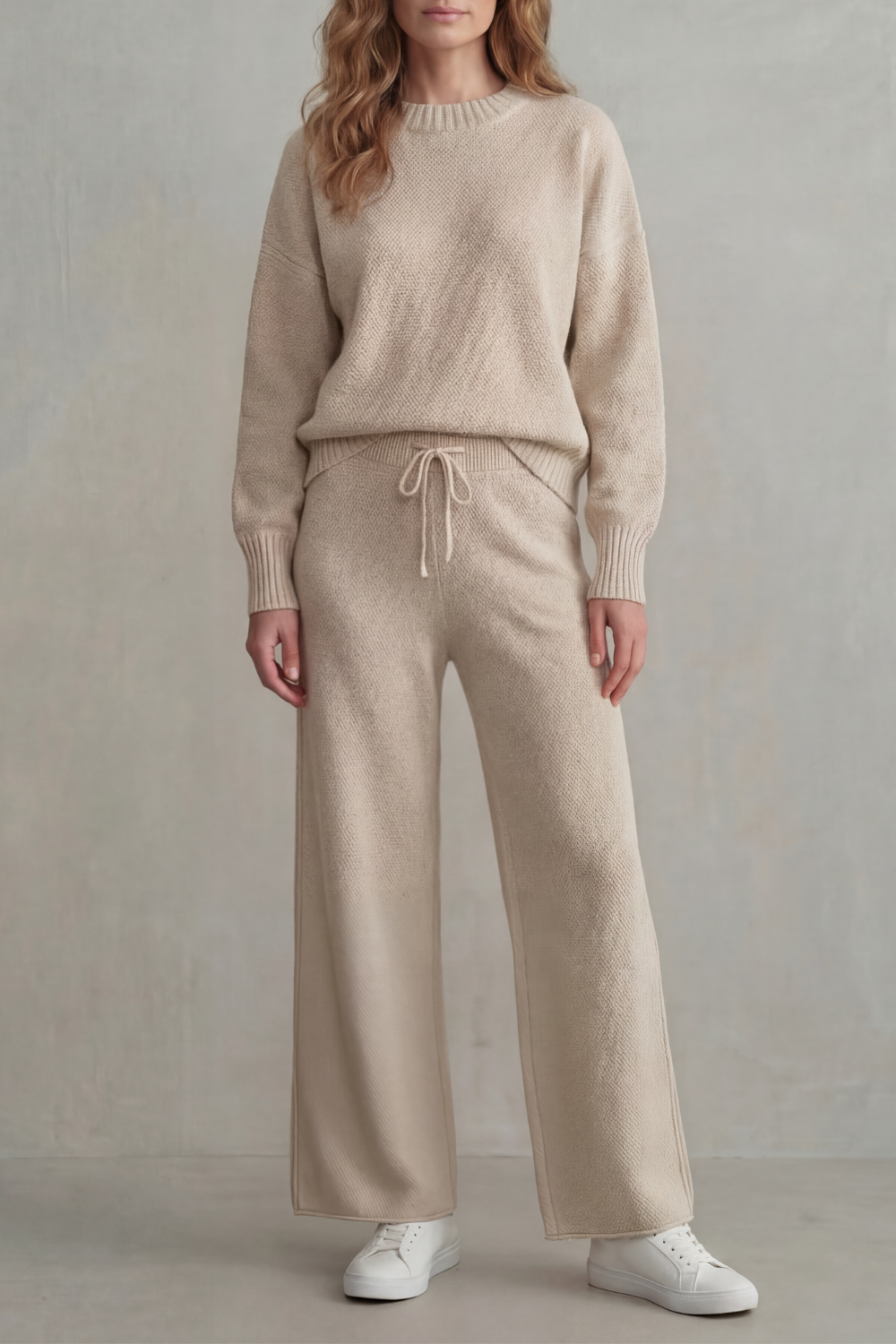 Lydia Pemberton | Textured Knit Loungewear Set – Blush Comfort