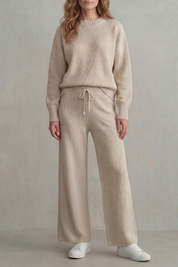 Lydia Pemberton | Textured Knit Loungewear Set – Blush Comfort