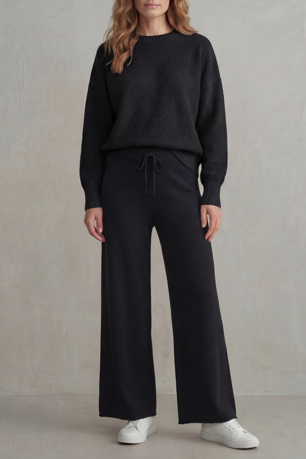 Lydia Pemberton | Textured Knit Loungewear Set – Blush Comfort
