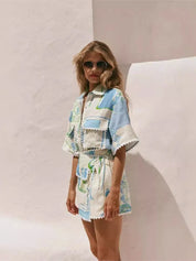 Nadia Whitmore | Summer Printed Wrap Dress