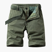 Oliver Shaw | Men's Textured Check Chino Shorts with Belt