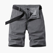 Oliver Shaw | Men's Textured Check Chino Shorts with Belt