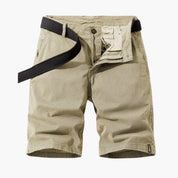 Oliver Shaw | Men's Textured Check Chino Shorts with Belt