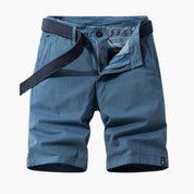 Oliver Shaw | Men's Textured Check Chino Shorts with Belt