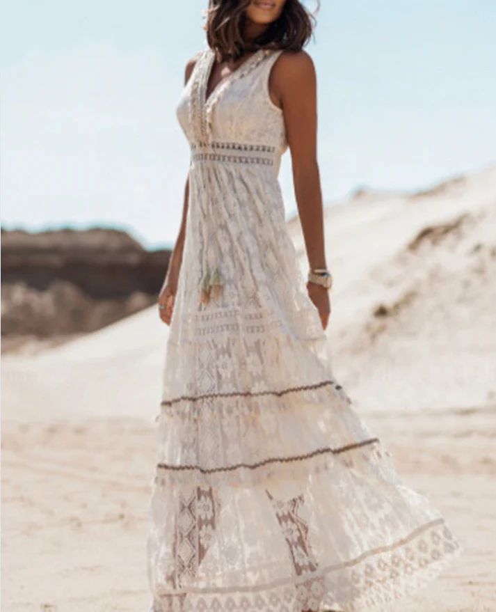 Sienna | Boho Lace Maxi Summer Dress