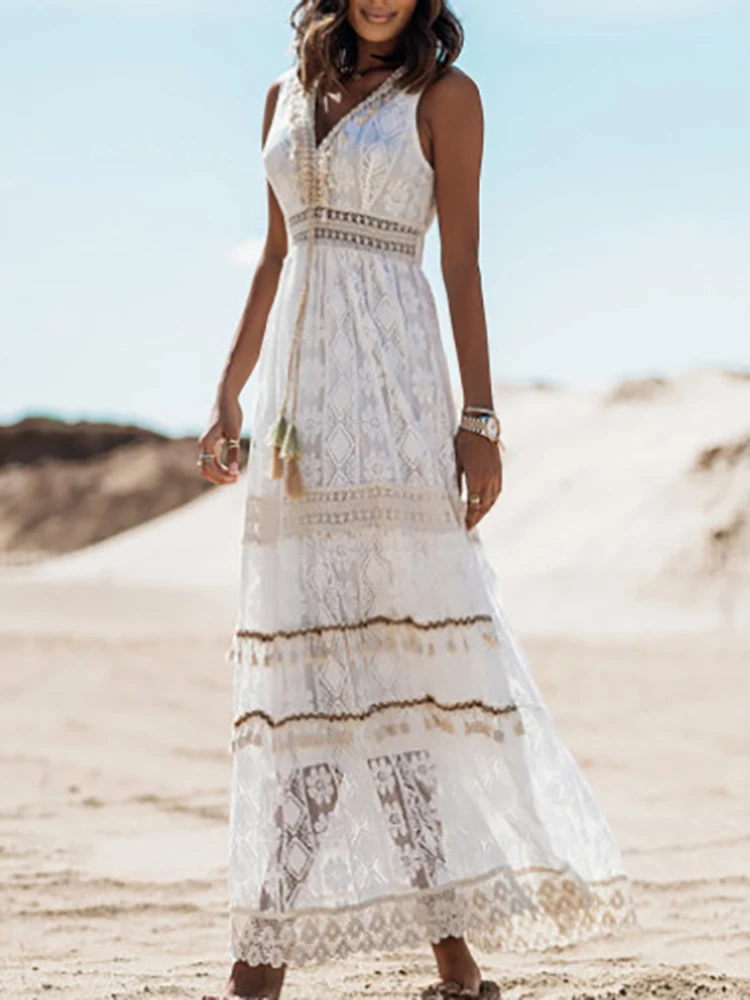 Sienna | Boho Lace Maxi Summer Dress