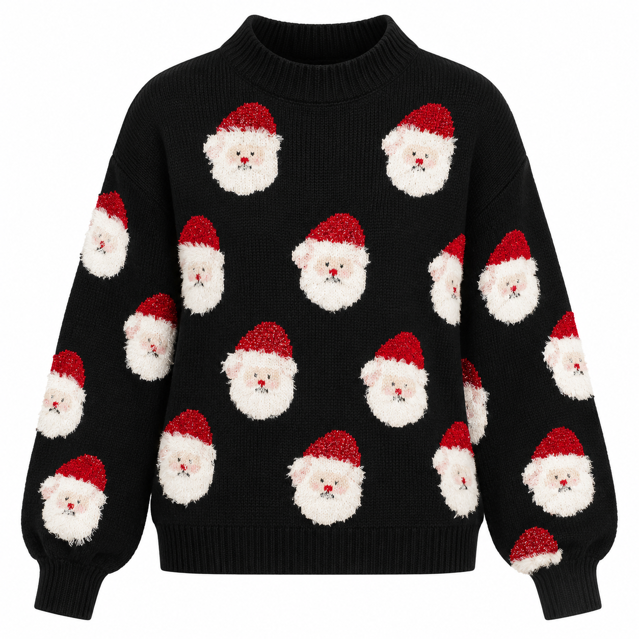 Snow Cheer | Pull de Noël à imprimé Père Noël Rose pour femmes