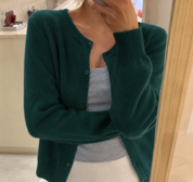 Imogen Taylor | Soft Knit Cardigan Button Front Round Neckline