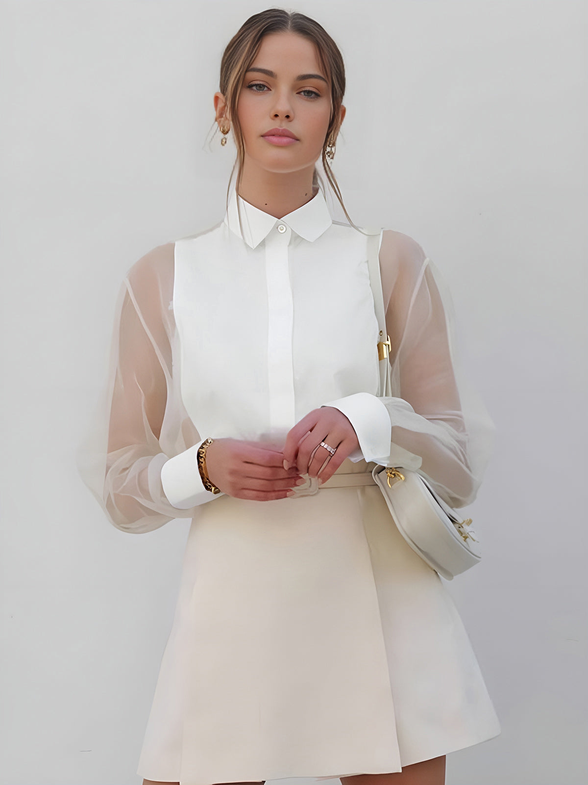 Sophia | White Elegant Blouse For Women
