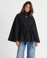 Sophie Delacroix | Belted Cape Jacket For Women