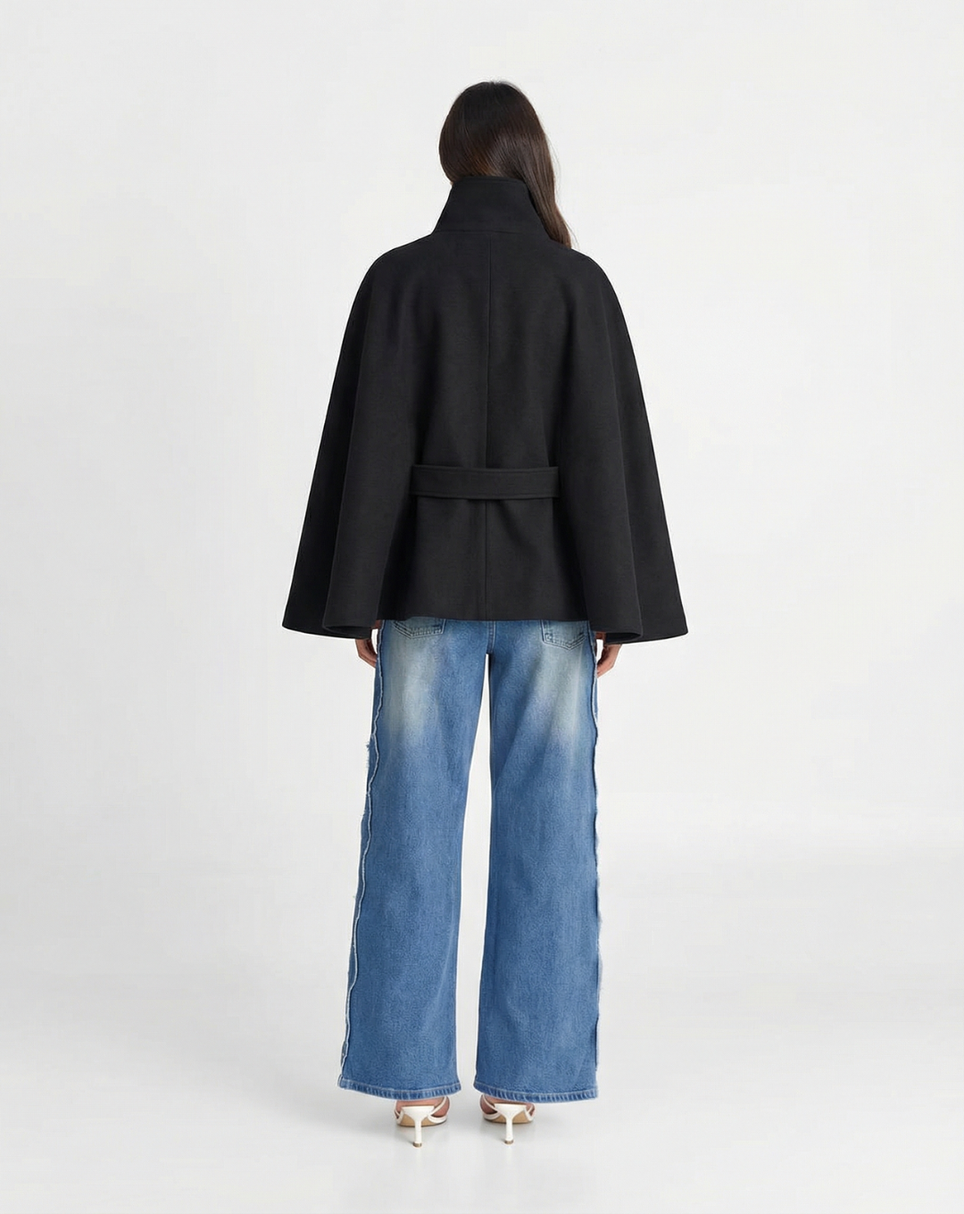 Sophie Delacroix | Belted Cape Jacket For Women