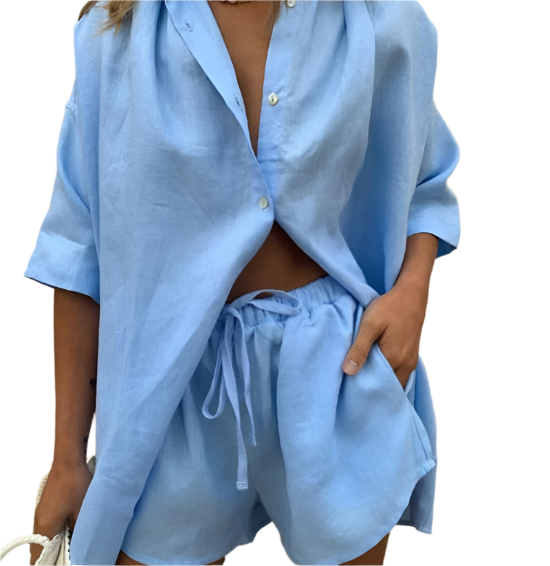 Sophie Delacroix | Breezy Linen Two-Piece Set For Women