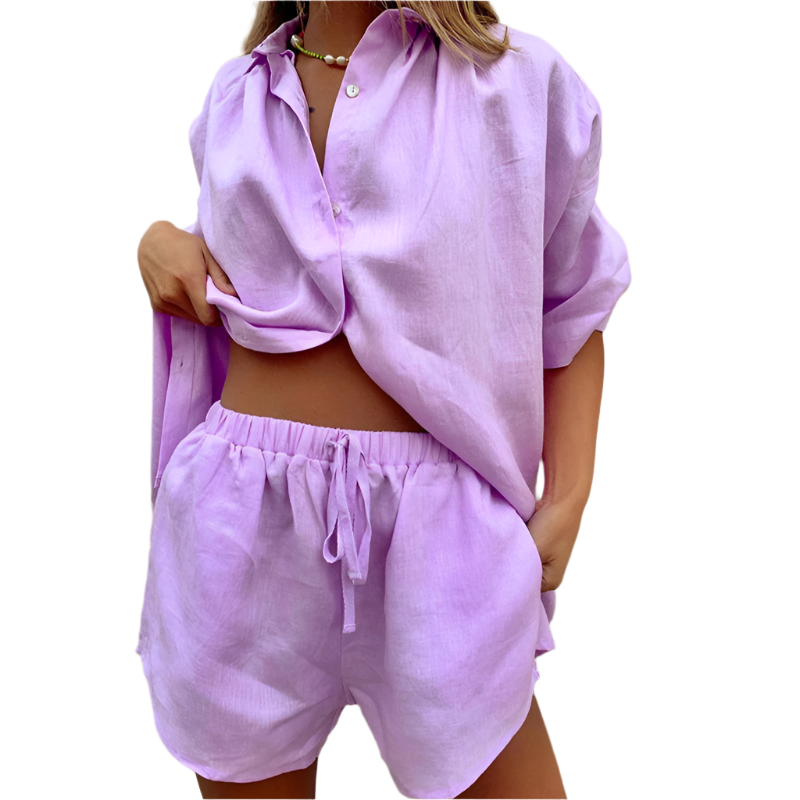 Sophie Delacroix | Breezy Linen Two-Piece Set For Women