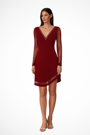 Sophie Delacroix | Elegant Lace Sleeve Mini Dress