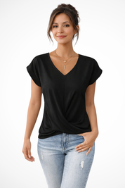 Sophie Delacroix | Elegant V-Neck Blouse For Women