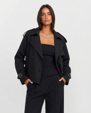 Sophie Delacroix | Modern Double-Breasted Trench Jacket For Women
