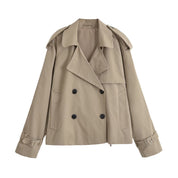 Sophie Delacroix | Modern Double-Breasted Trench Jacket For Women