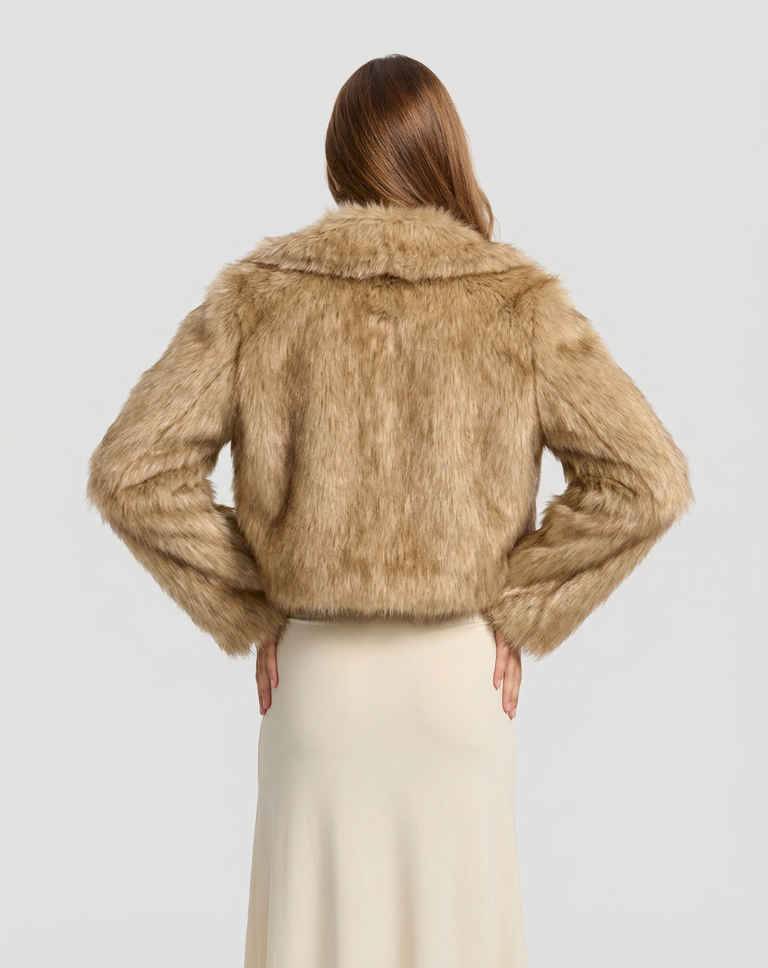 Sophie Mia | Luxe Cropped Faux Fur Jacket For Women