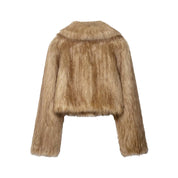 Sophie Mia | Luxe Cropped Faux Fur Jacket For Women
