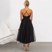 Stella Thompson | Tulle Bustier Midi Dress