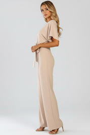 Sophia Griffiths | Elegant Wide Leg Jumpsuit with Waist Tie