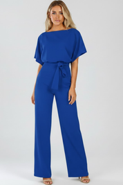 Sophia Griffiths | Elegant Wide Leg Jumpsuit with Waist Tie