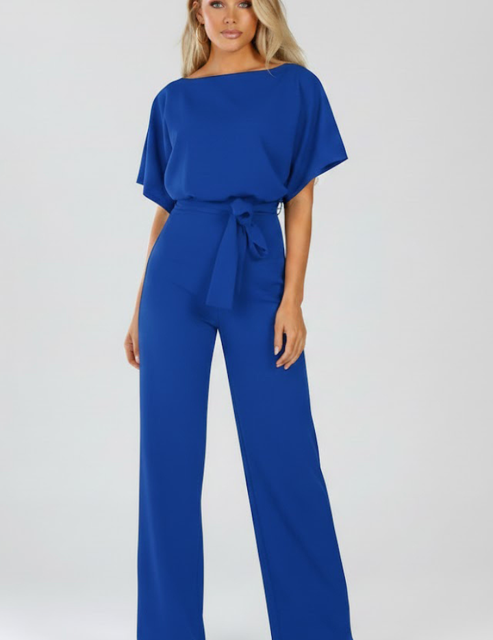Sophia Griffiths | Elegant Wide Leg Jumpsuit with Waist Tie