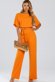 Sophia Griffiths | Elegant Wide Leg Jumpsuit with Waist Tie