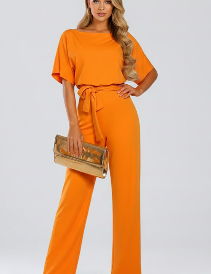 Sophia Griffiths | Elegant Wide Leg Jumpsuit with Waist Tie
