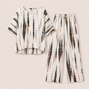 Tabitha Reynolds | Abstract Print Wide-Leg Lounge Set – Relaxed Luxury